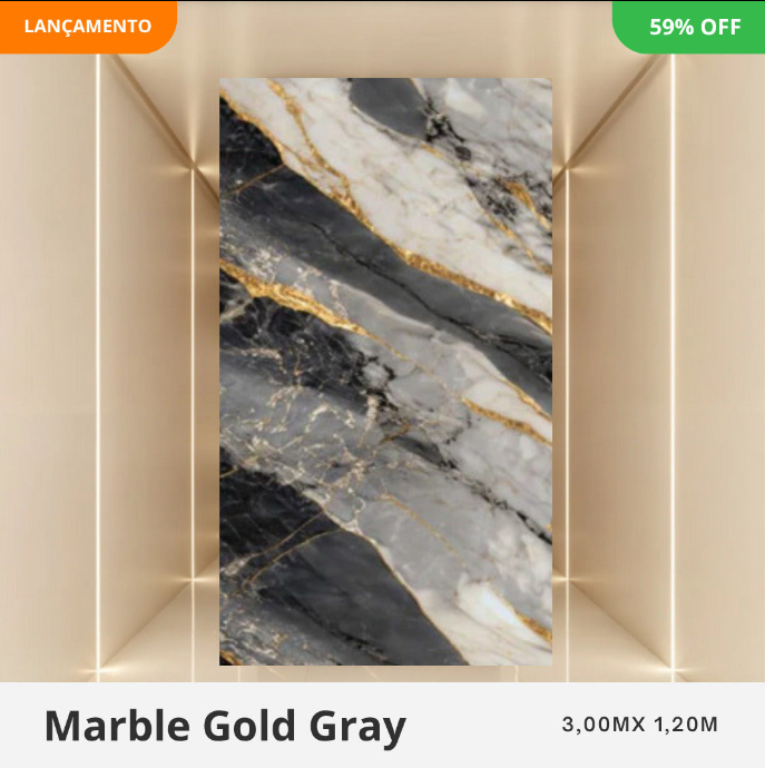 Revestimento Marmorizado 1.22 de Largura Por 2.44 De Altura.