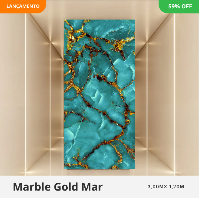 Revestimento Marmorizado 1.22 de Largura Por 2.44 De Altura.